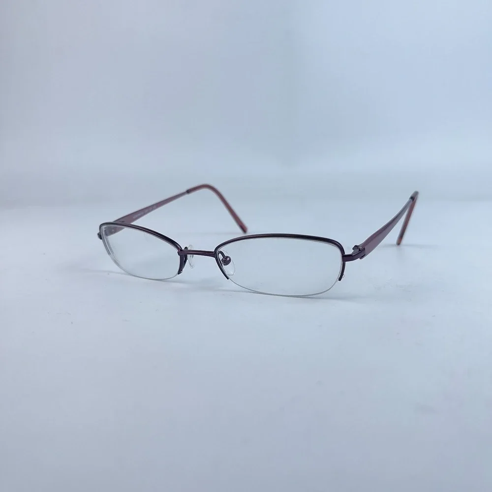 Adensco JOY JJF Women's‎ Eyeglasses Black Metal Cat Eye Half Rim 50-18-135 mm